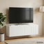 Væghængt TV-skab Hvid 98 x 31 x 30 cm Konstrueret træ