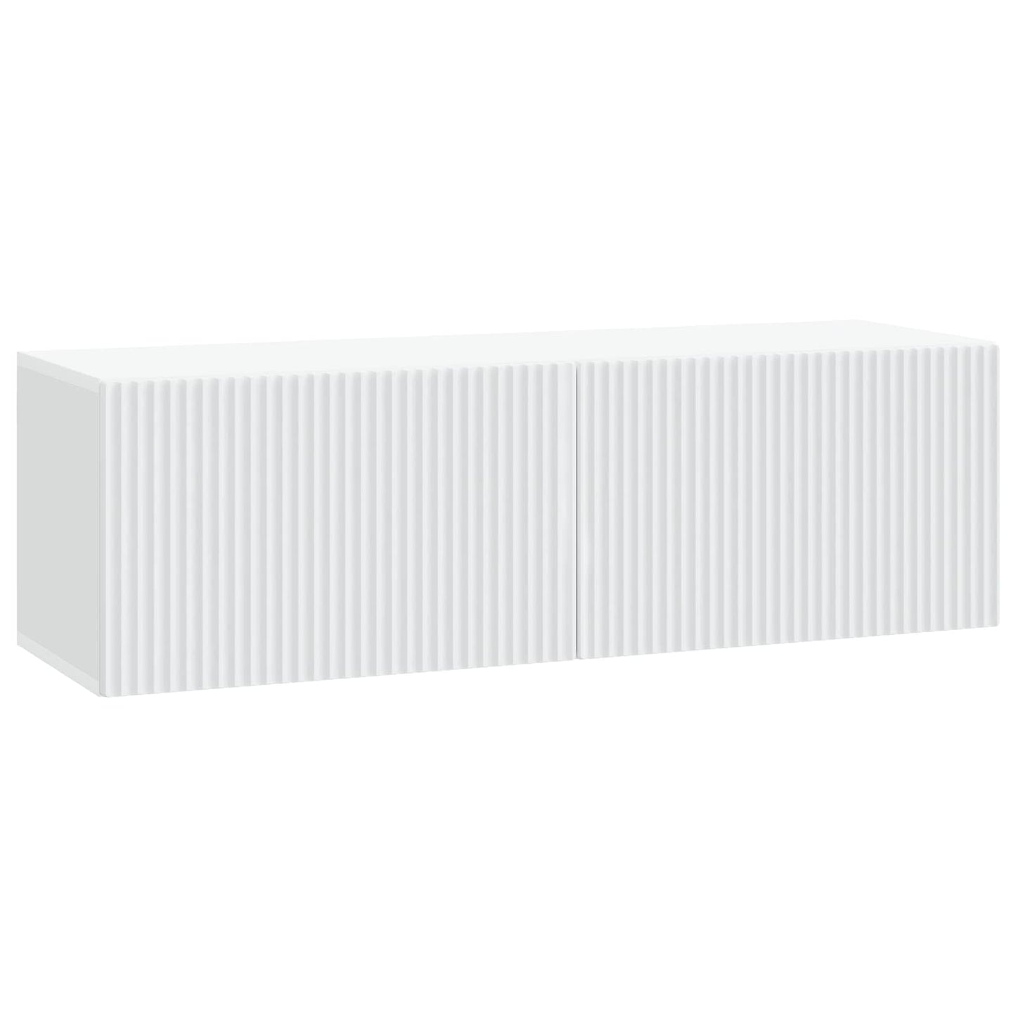 Væghængt TV-skab Hvid 98 x 31 x 30 cm Konstrueret træ