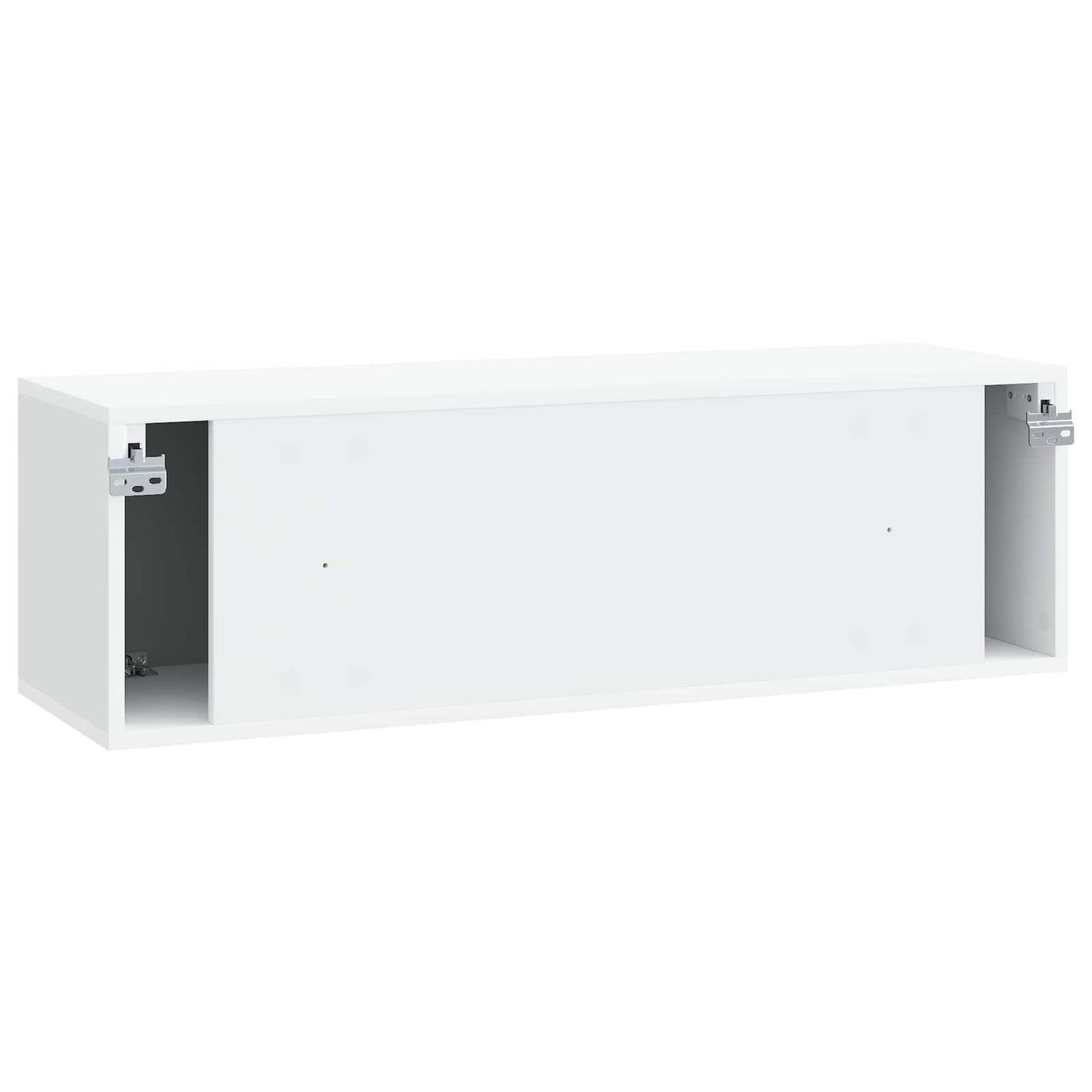 Væghængt TV-skab Hvid 98 x 31 x 30 cm Konstrueret træ
