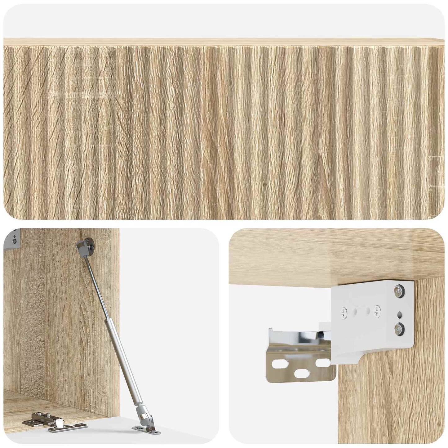 Væghængt TV-skab 98 x 31 x 30 cm Sonoma-eg Konstrueret træ