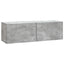 Væghængt TV-skab 98 x 31 x 30 cm Betongrå Konstrueret træ