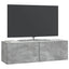 Væghængt TV-skab Betongrå 98 x 31 x 30 cm Konstrueret træ