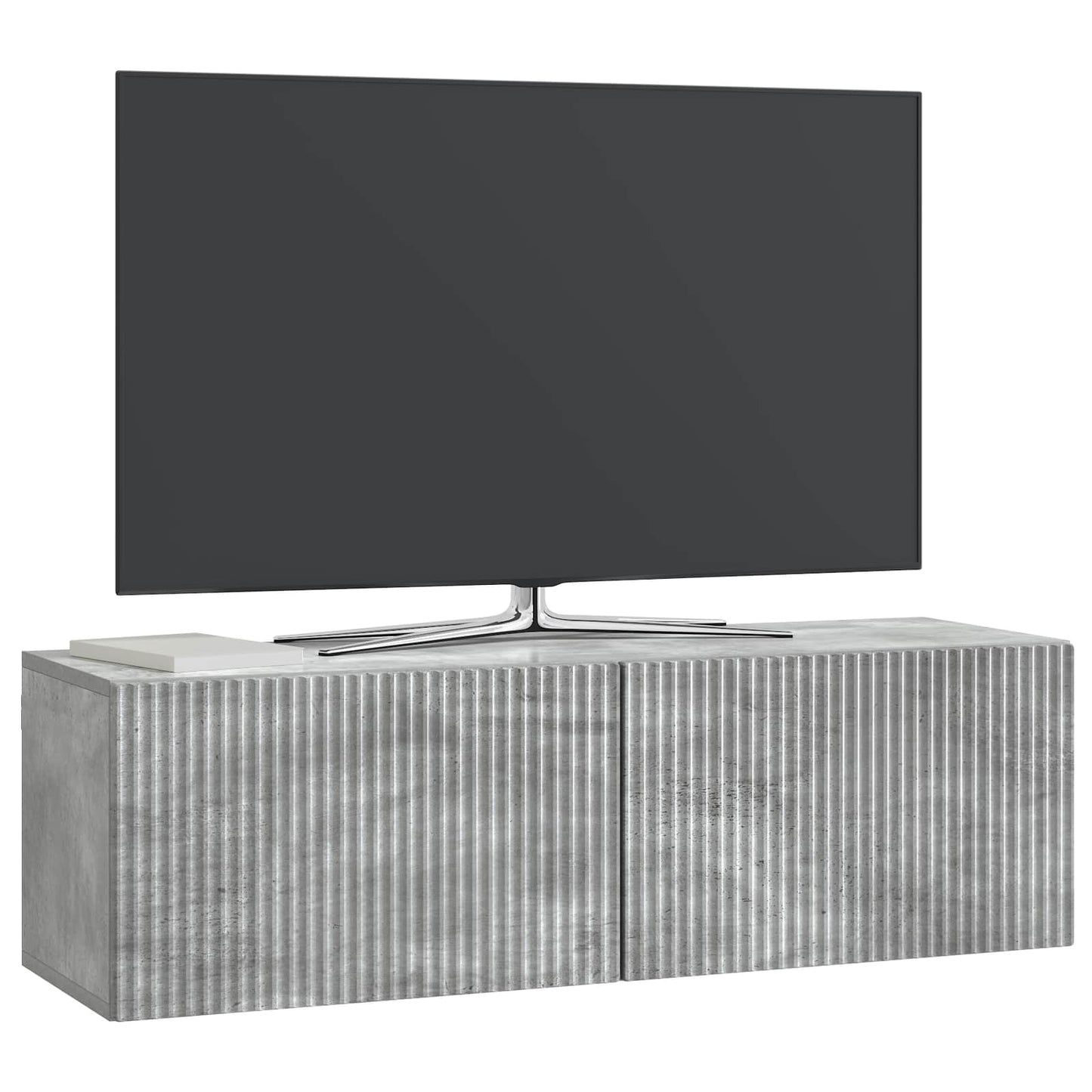 Væghængt TV-skab 98 x 31 x 30 cm Betongrå Konstrueret træ
