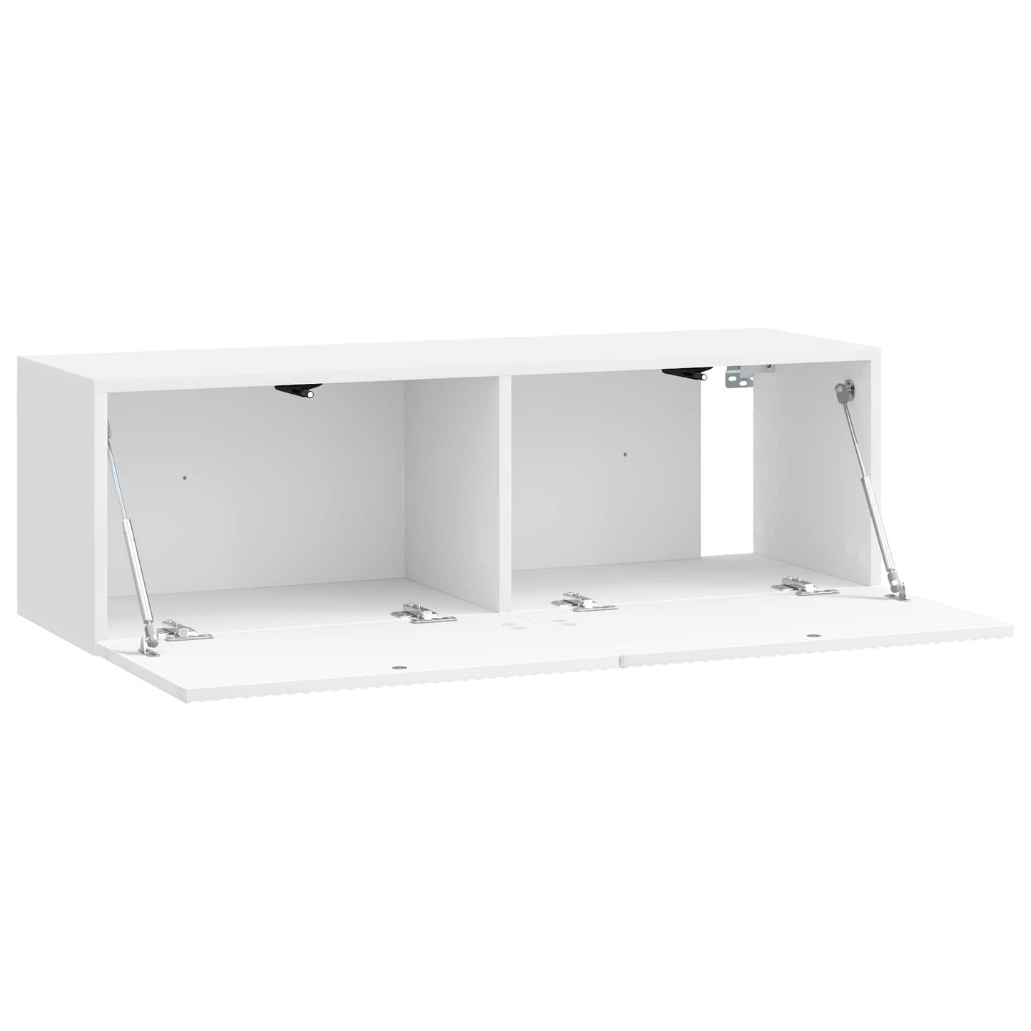 Væghængt TV-skab 98 x 31 x 30 cm Hvid højglans Konstrueret træ