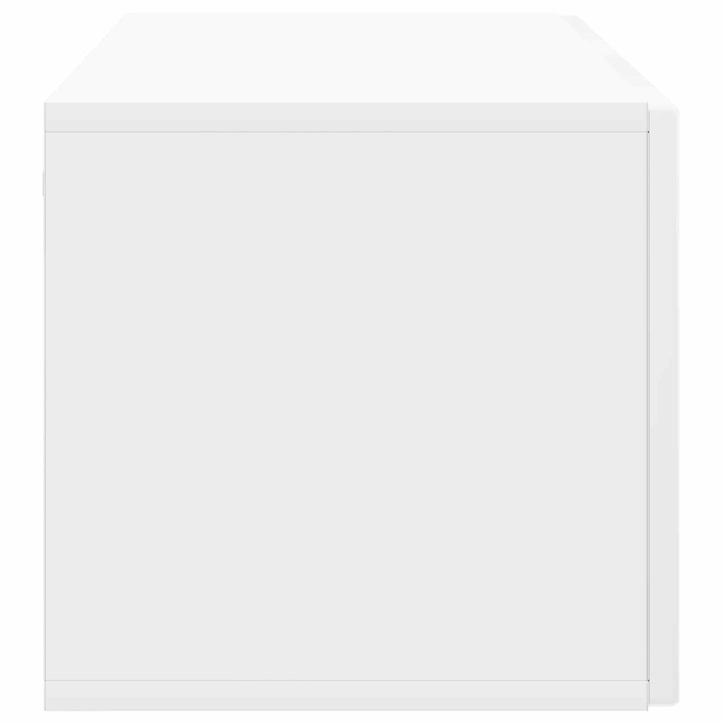 Væghængt TV-skab 98 x 31 x 30 cm Hvid højglans Konstrueret træ