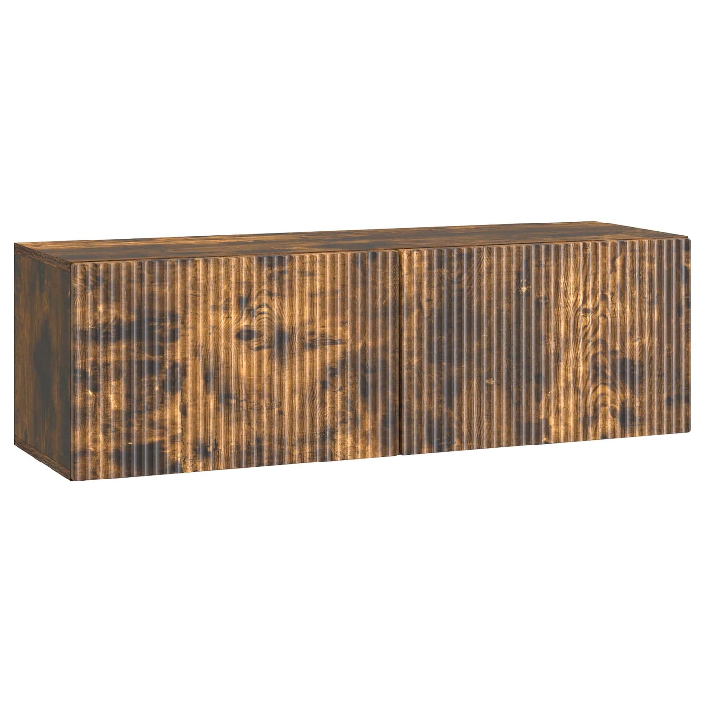 Væghængt TV-skab 98 x 31 x 30 cm Røget eg Konstrueret træ