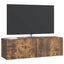 Væghængt TV-skab 98 x 31 x 30 cm Røget eg Konstrueret træ
