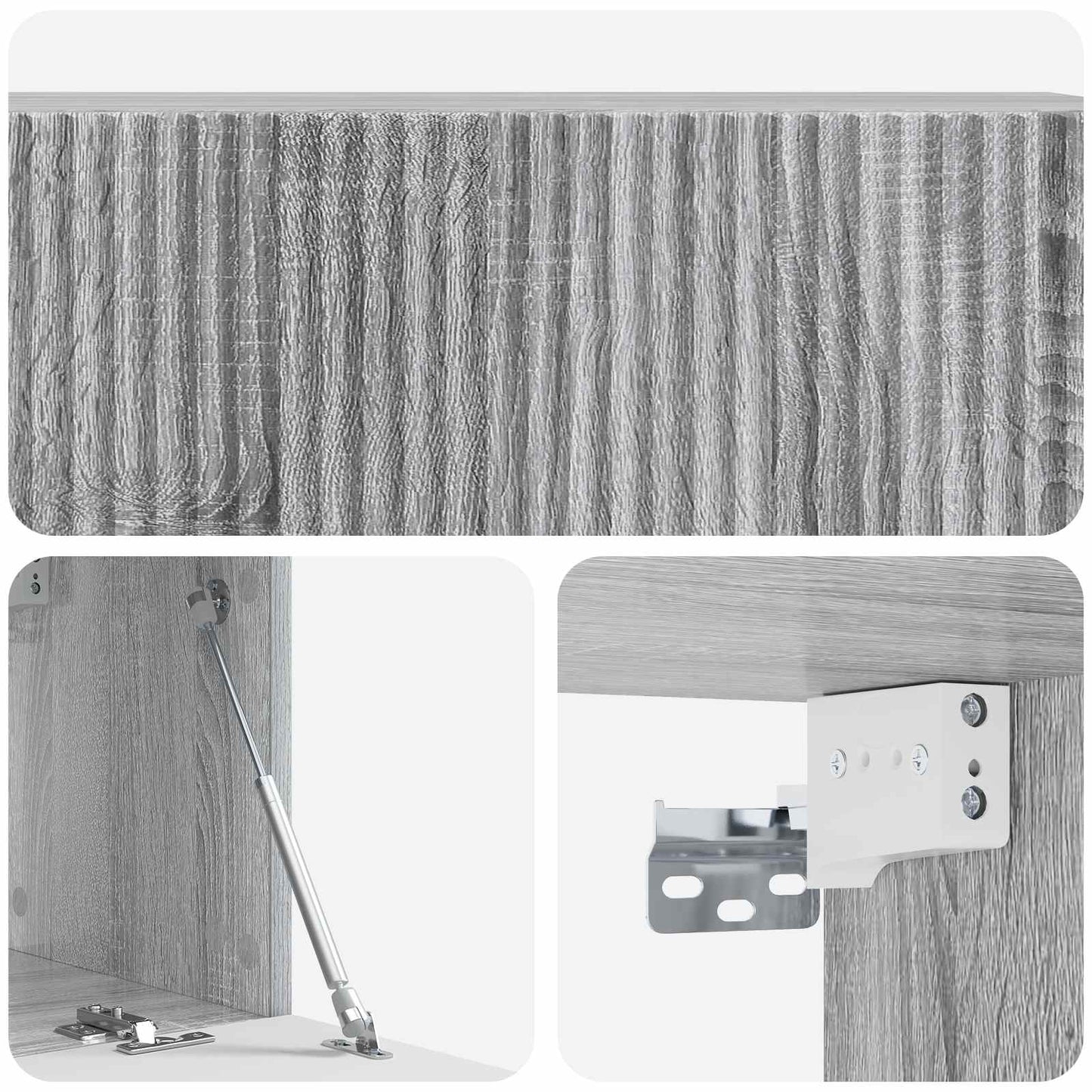 Væghængt TV-skab 98 x 31 x 30 cm Grå sonoma-eg Konstrueret træ