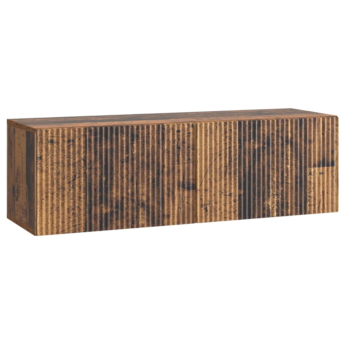 Væghængt TV-skab 98 x 31 x 30 cm Gammelt træ Konstrueret træ