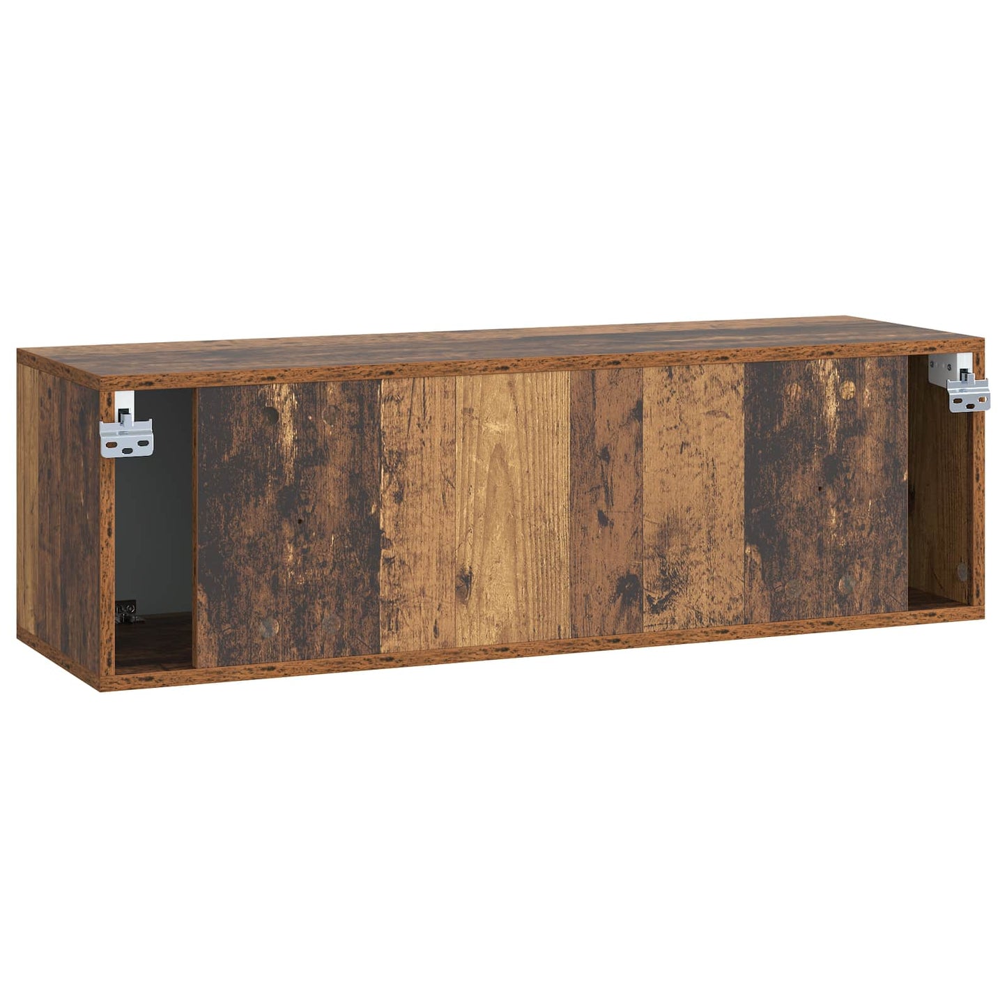 Væghængt TV-skab 98 x 31 x 30 cm Gammelt træ Konstrueret træ