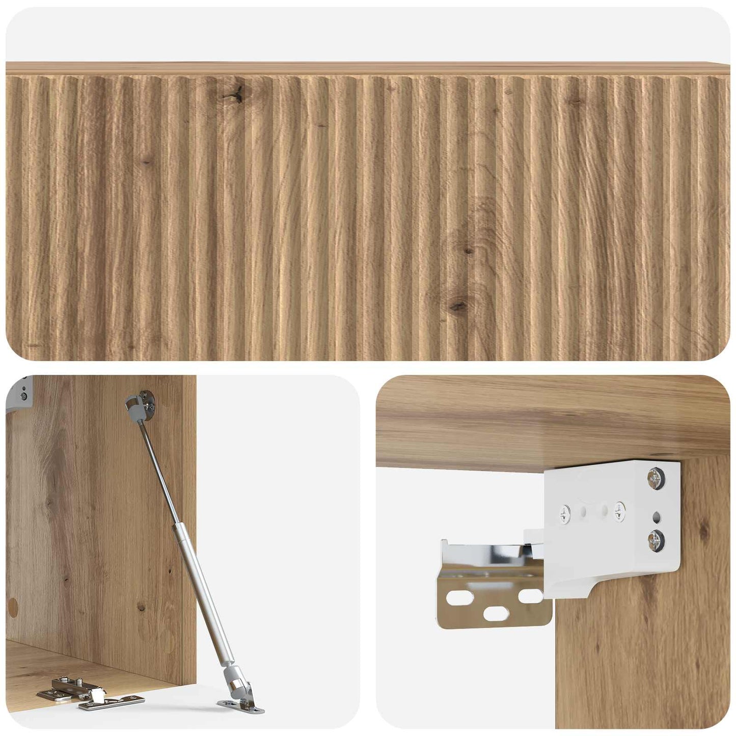 Væghængt TV-skab Artisan-eg 98 x 31 x 30 cm Konstrueret træ