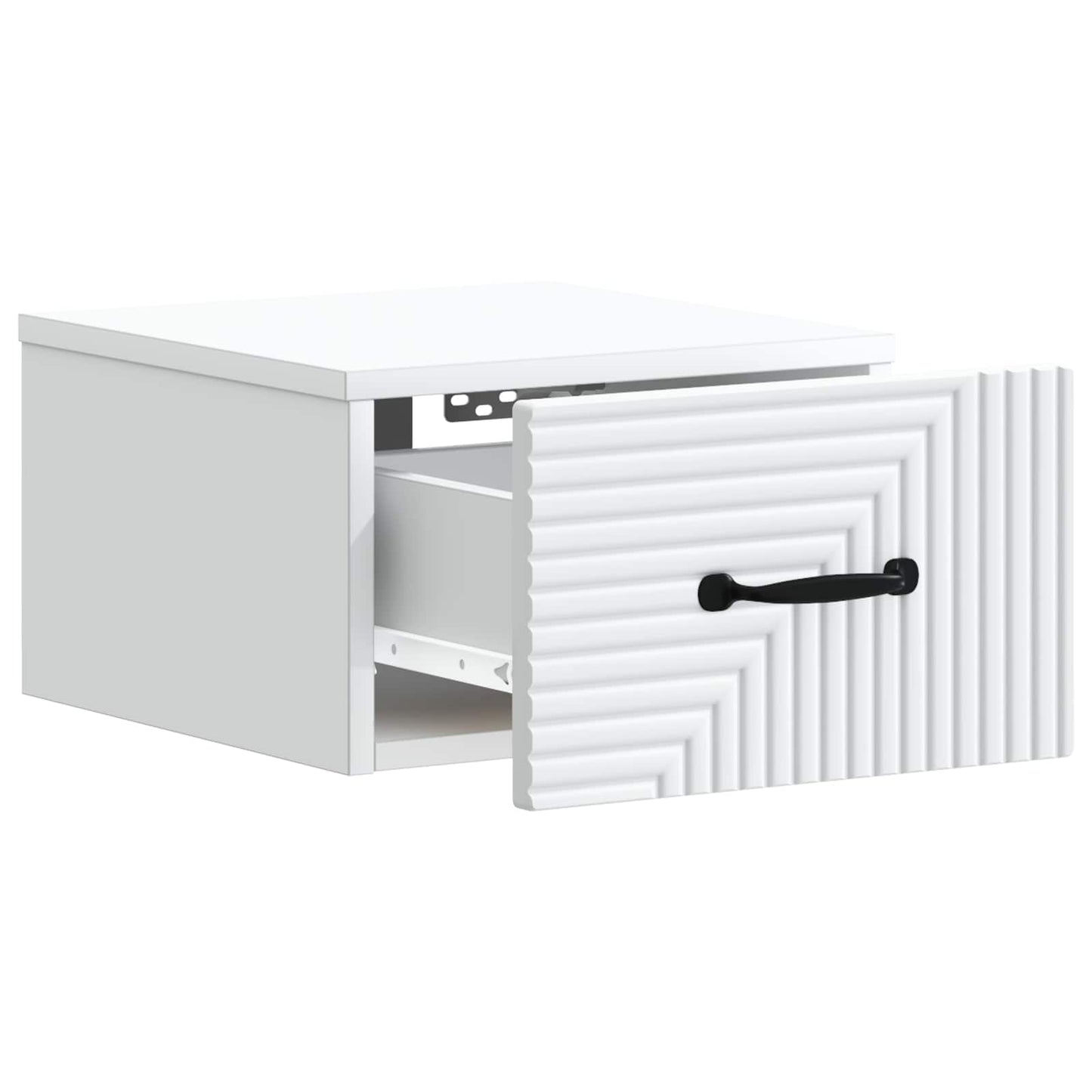 Væghængt Natbord 2 stk. Hvid 34,5 x 33 x 20 cm Konstrueret træ