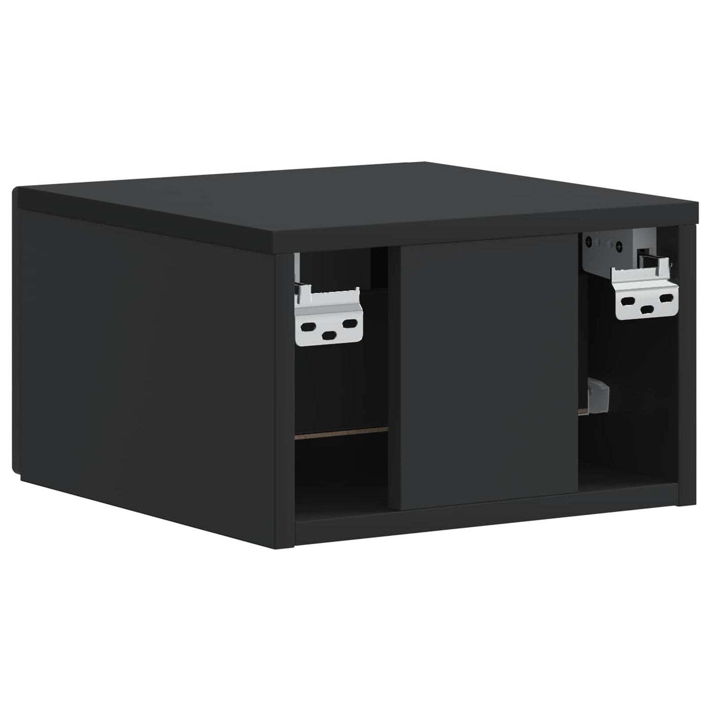 Væghængt Natbord 2 pcs Sort 34,5 x 33 x 20 cm Konstrueret træ