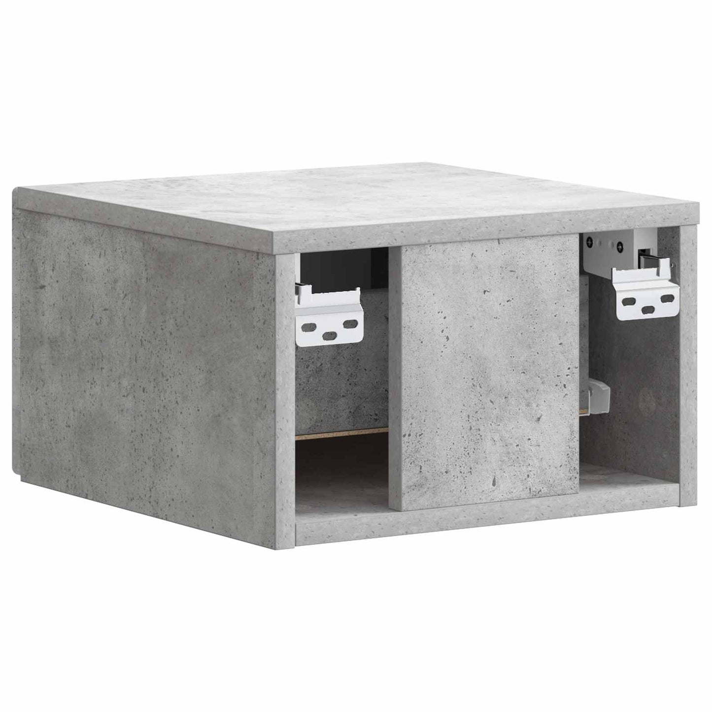 Væghængt Natbord Betongrå 34,5 x 33 x 20 cm Konstrueret træ
