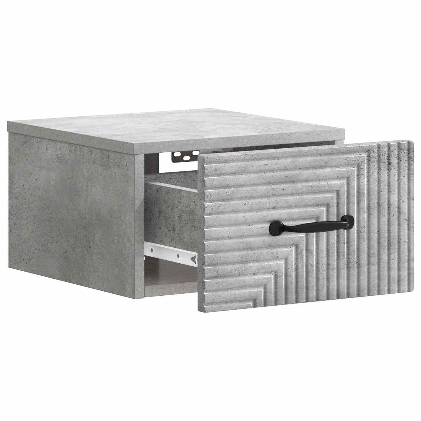 Væghængt Natbord med skuffe 2 pcs Betongrå 34,5 x 33 x 20 cm