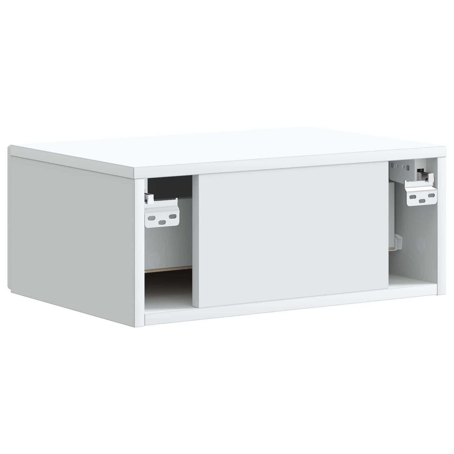 Væghængt Natbord 2 stk. Hvid 49 x 34,5 x 20 cm Konstrueret træ