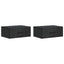 Væghængt Natbord 2 pcs Sort 49 x 34,5 x 20 cm Konstrueret træ