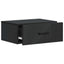 Væghængt Natbord 2 pcs Sort 49 x 34,5 x 20 cm Konstrueret træ
