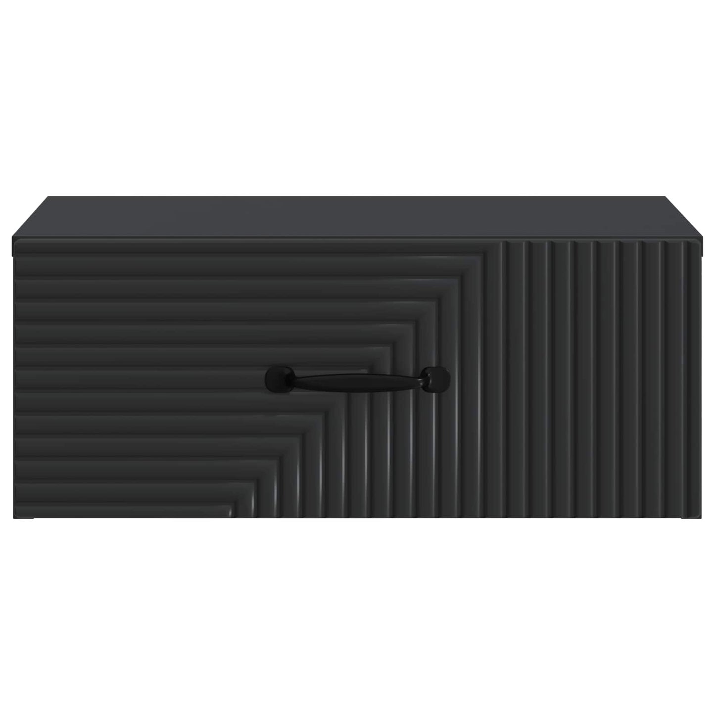 Væghængt Natbord 2 pcs Sort 49 x 34,5 x 20 cm Konstrueret træ