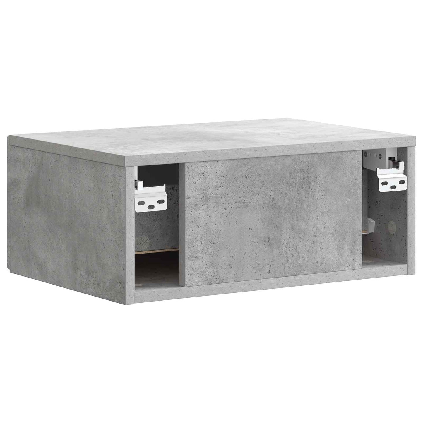 Væghængt Natbord Betongrå 49 x 34,5 x 20 cm Konstrueret træ