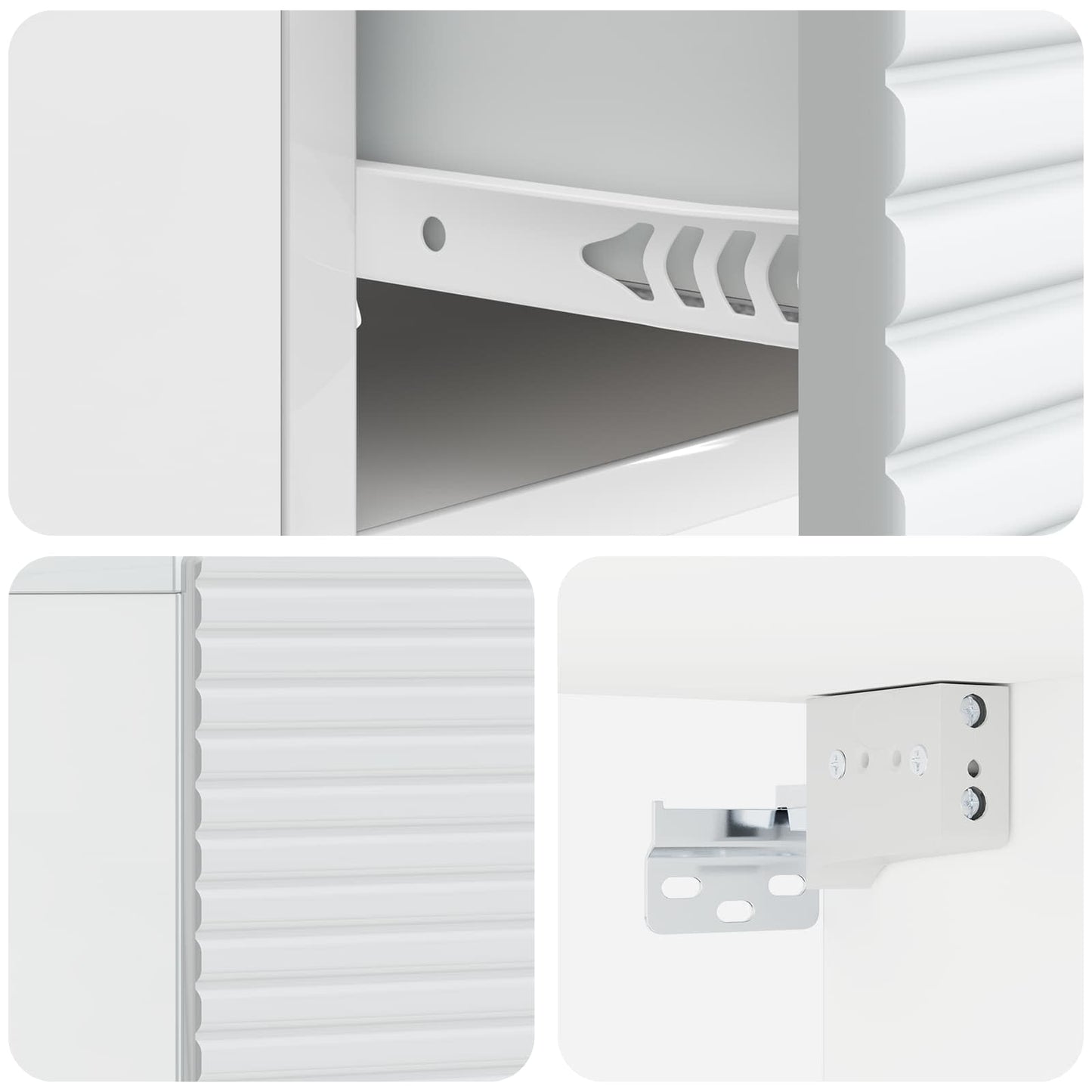 Væghængt Natbord 2 pcs Hvid højglans 49 x 34,5 x 20 cm