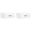 Væghængt Natbord 2 pcs Hvid højglans 49 x 34,5 x 20 cm