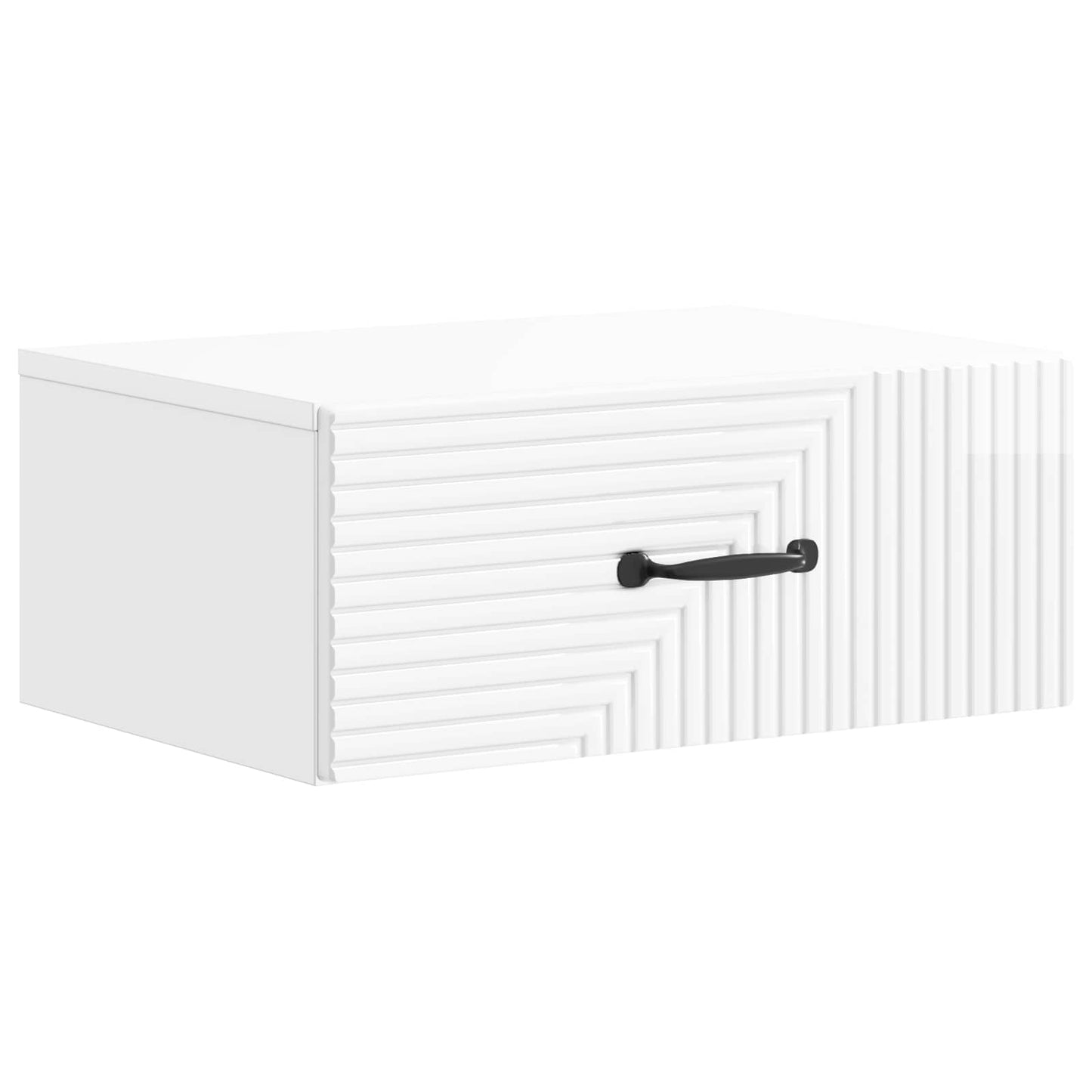 Væghængt Natbord 2 pcs Hvid højglans 49 x 34,5 x 20 cm