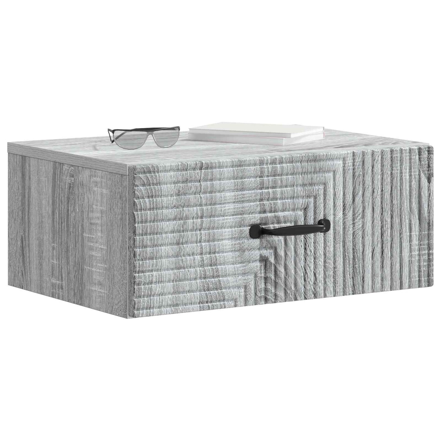 Væghængt Natbord 2 pcs Grå sonoma-eg 49 x 34,5 x 20 cm