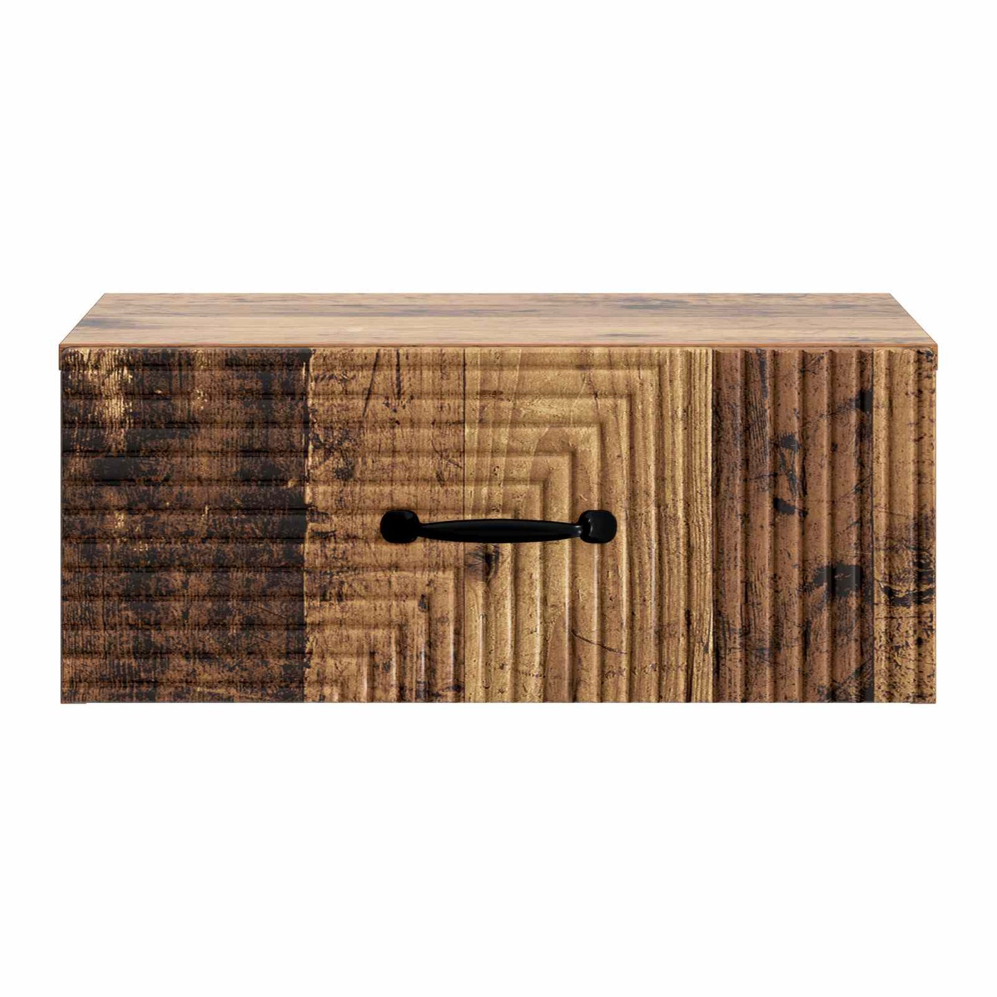Væghængt Natbord Gammelt træ 49 x 34,5 x 20 cm Konstrueret træ