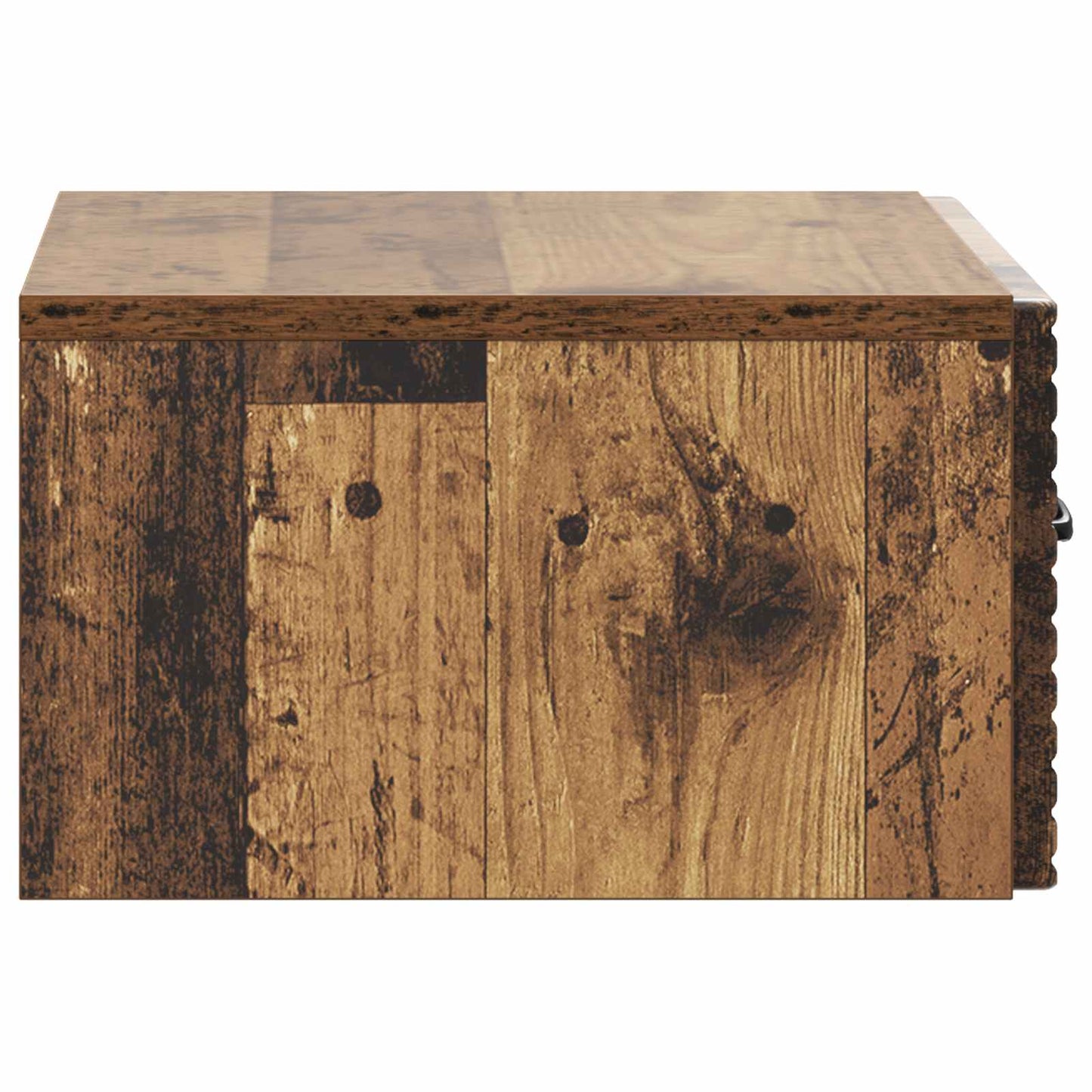 Væghængt Natbord Gammelt træ 49 x 34,5 x 20 cm Konstrueret træ
