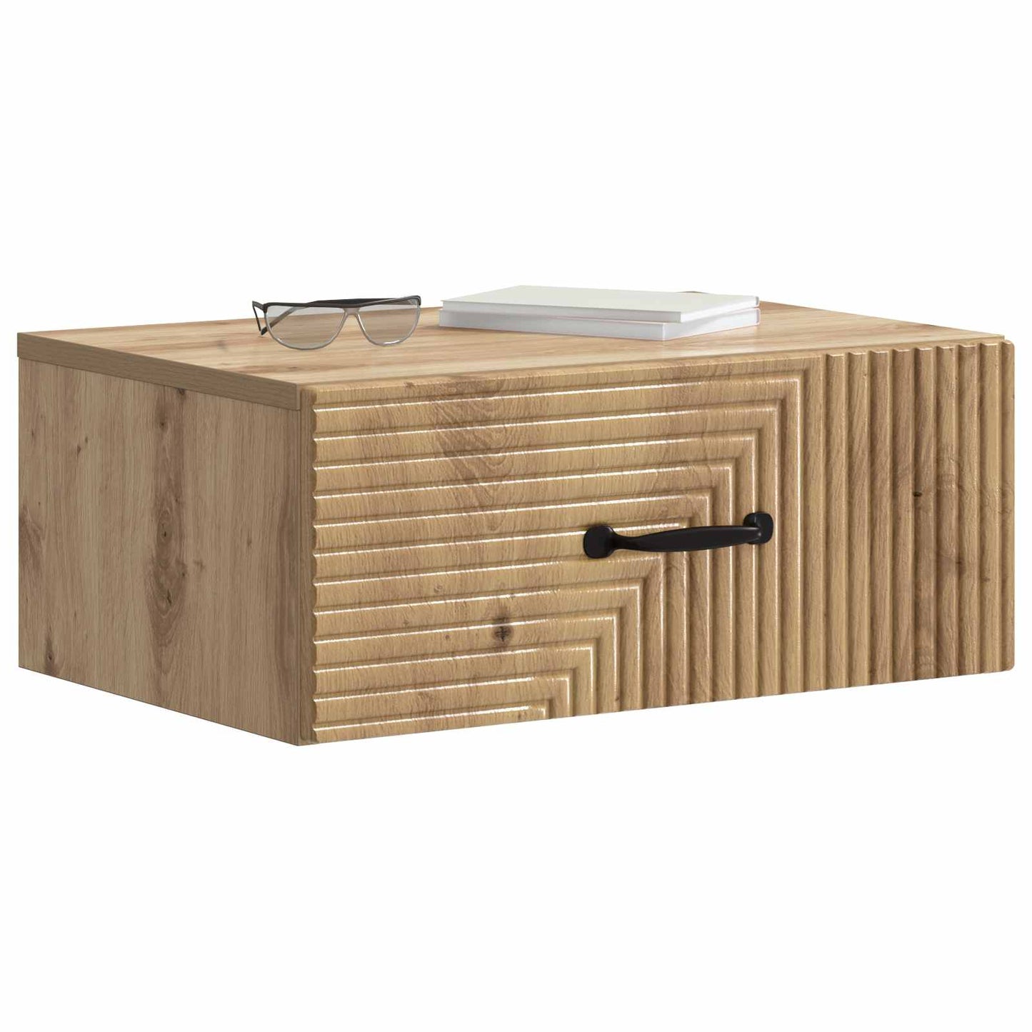 Væghængt Natbord med skuffe 2 pcs Artisan-eg 49 x 34,5 x 20 cm