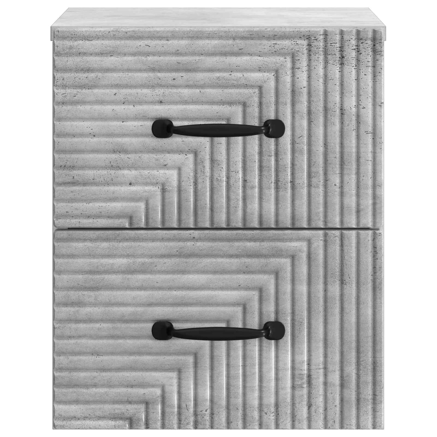 Væghængt Natbord 2 stk. Betongrå 34,5 x 33 x 40 cm