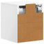 Væghængt Natbord 2 pcs Hvid højglans 34,5 x 33 x 40 cm