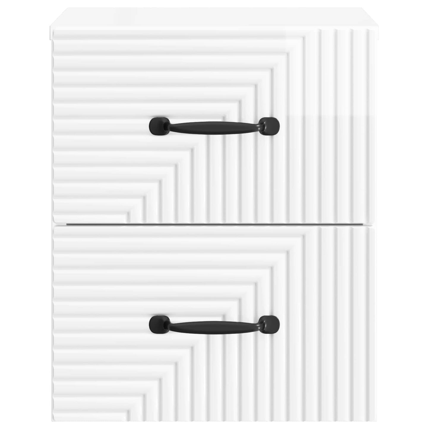 Væghængt Natbord 2 pcs Hvid højglans 34,5 x 33 x 40 cm