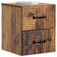 Væghængt Natbord med skuffe 2 pcs Gammelt træ 34,5 x 33 x 40 cm