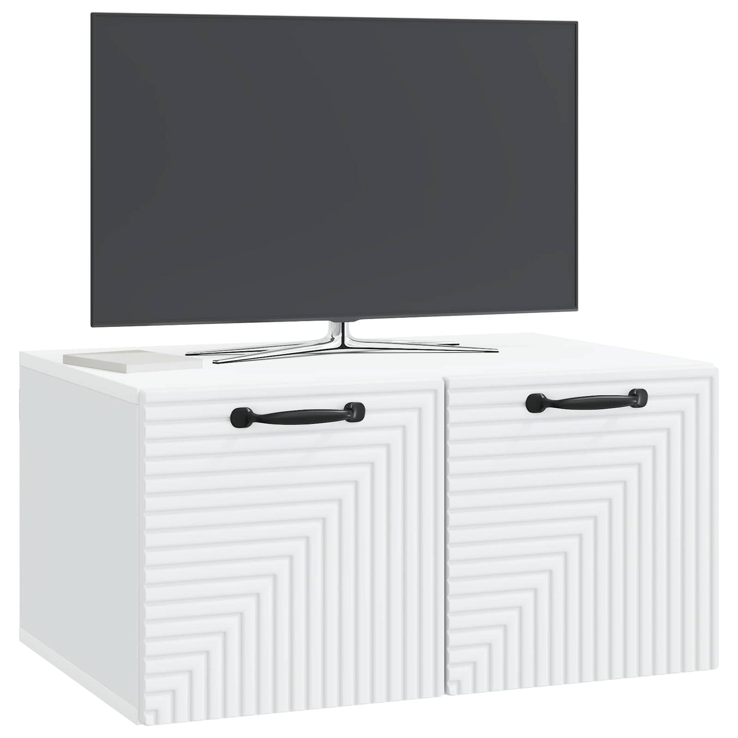 Væghængt TV-skab Hvid 59,5 x 41 x 30 cm Konstrueret træ
