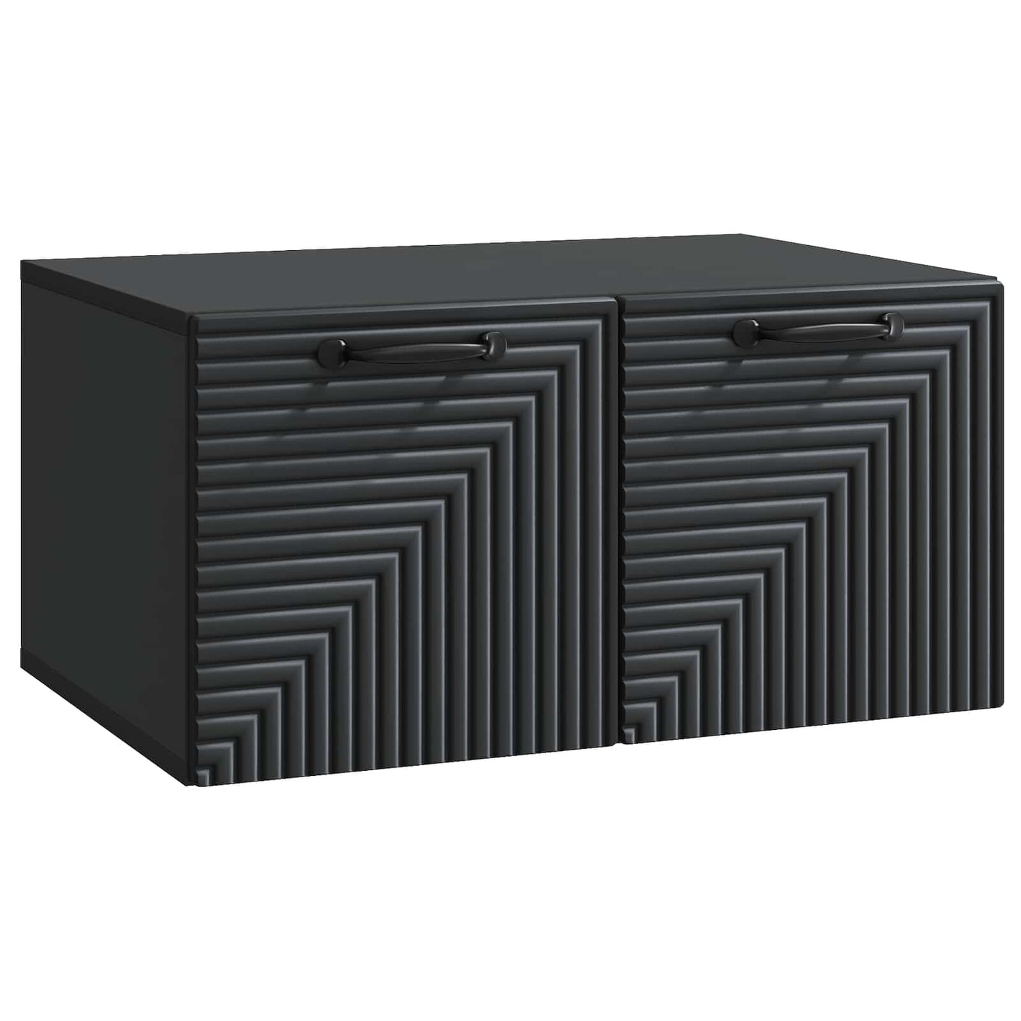 Væghængt TV-skab Sort 59,5 x 41 x 30 cm Konstrueret træ