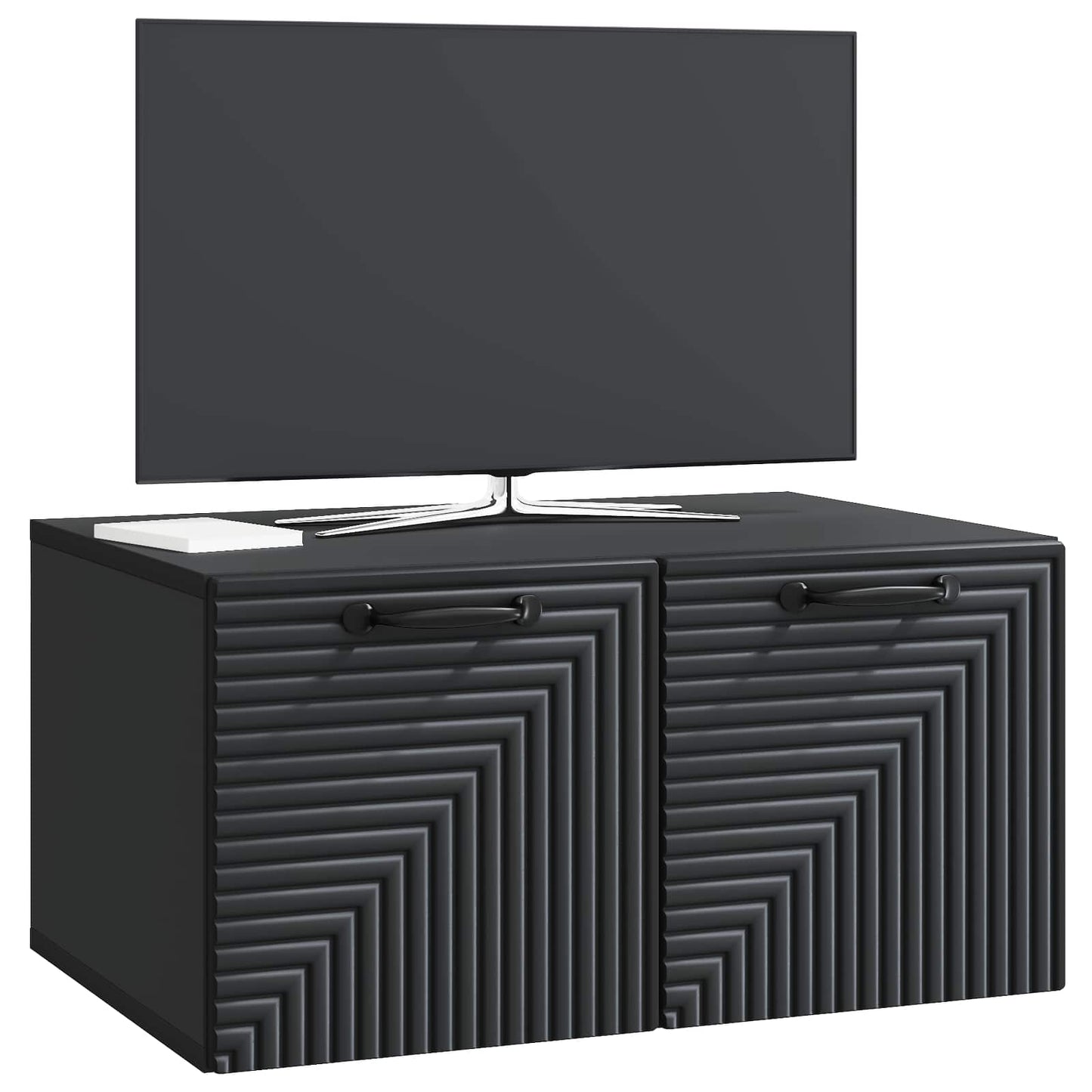 Væghængt TV-skab Sort 59,5 x 41 x 30 cm Konstrueret træ