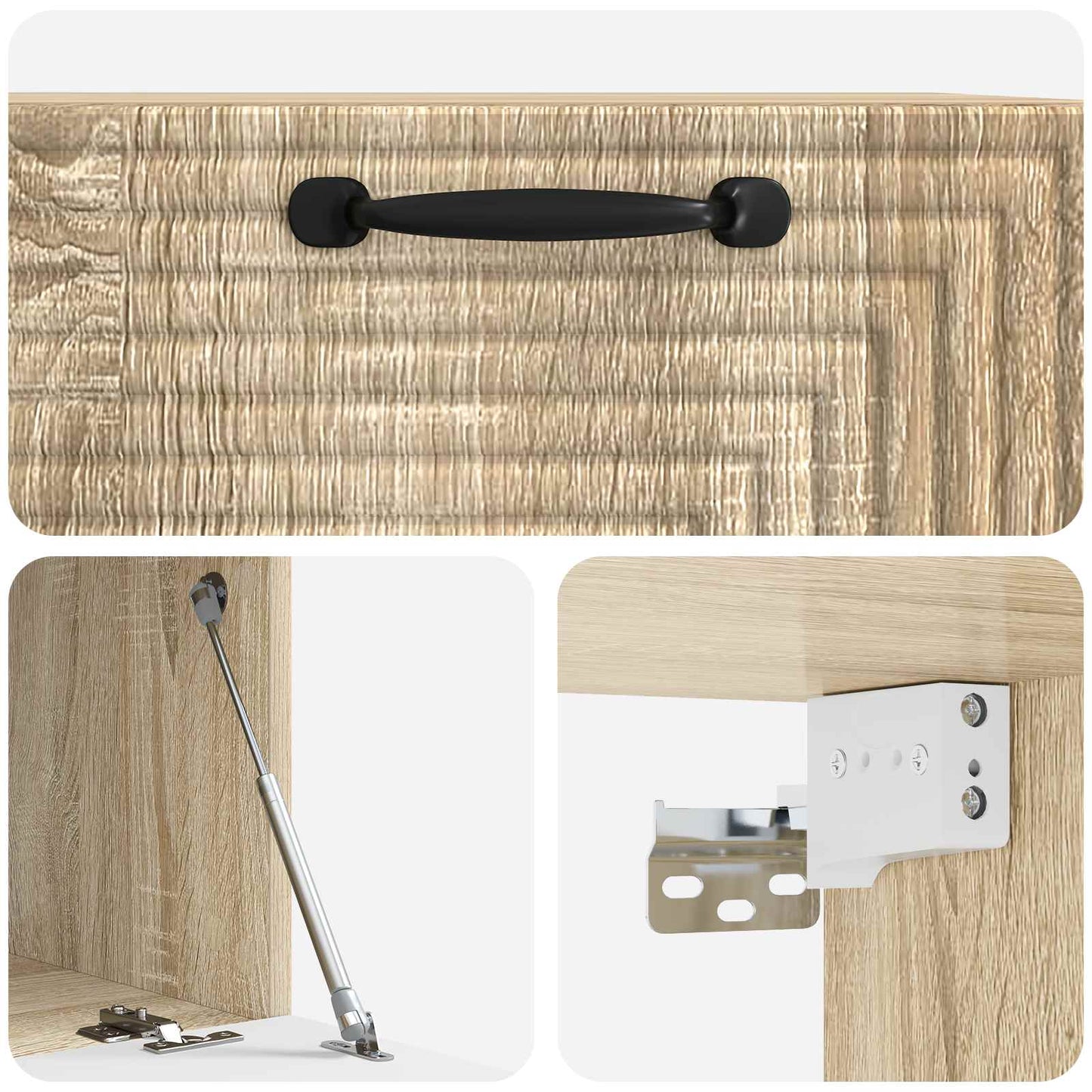 Væghængt TV-skab Sonoma-eg 59,5 x 41 x 30 cm Konstrueret træ