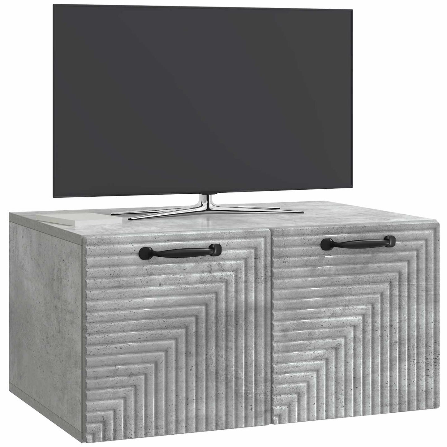 Væghængt TV-skab Betongrå 59,5 x 41 x 30 cm Konstrueret træ