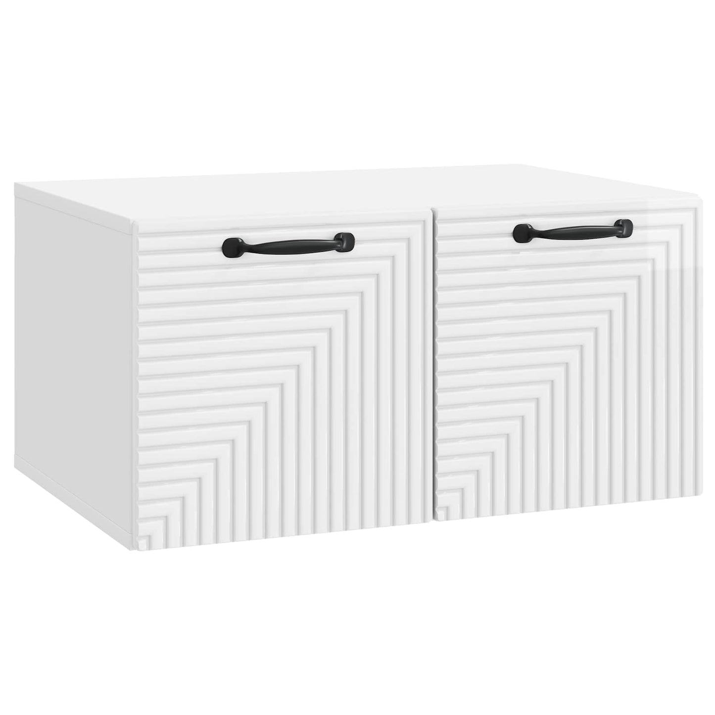 Væghængt TV-skab Vægmonteret Hvid højglans 59,5 x 41 x 30 cm