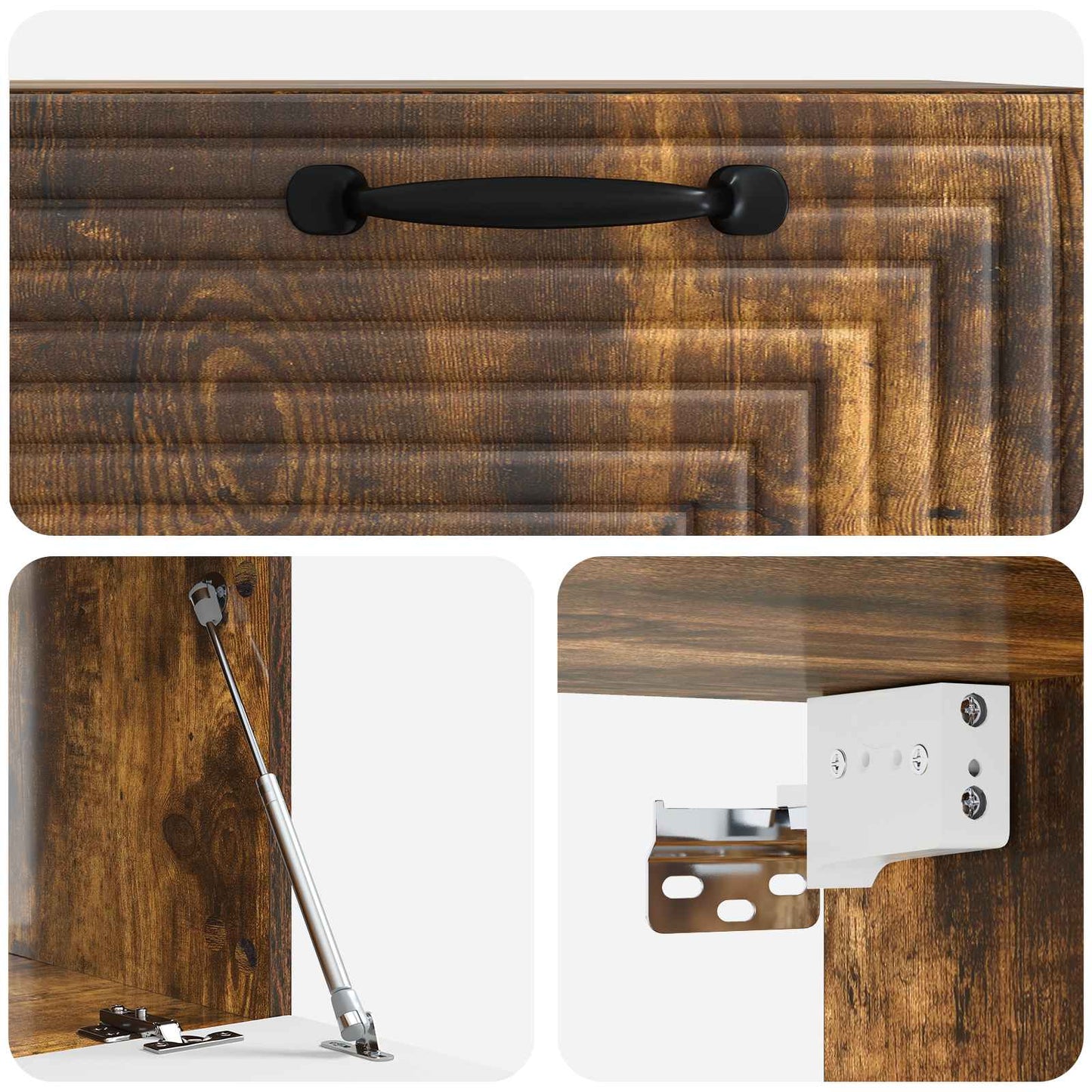 Væghængt TV-skab Røget eg 59,5 x 41 x 30 cm Konstrueret træ
