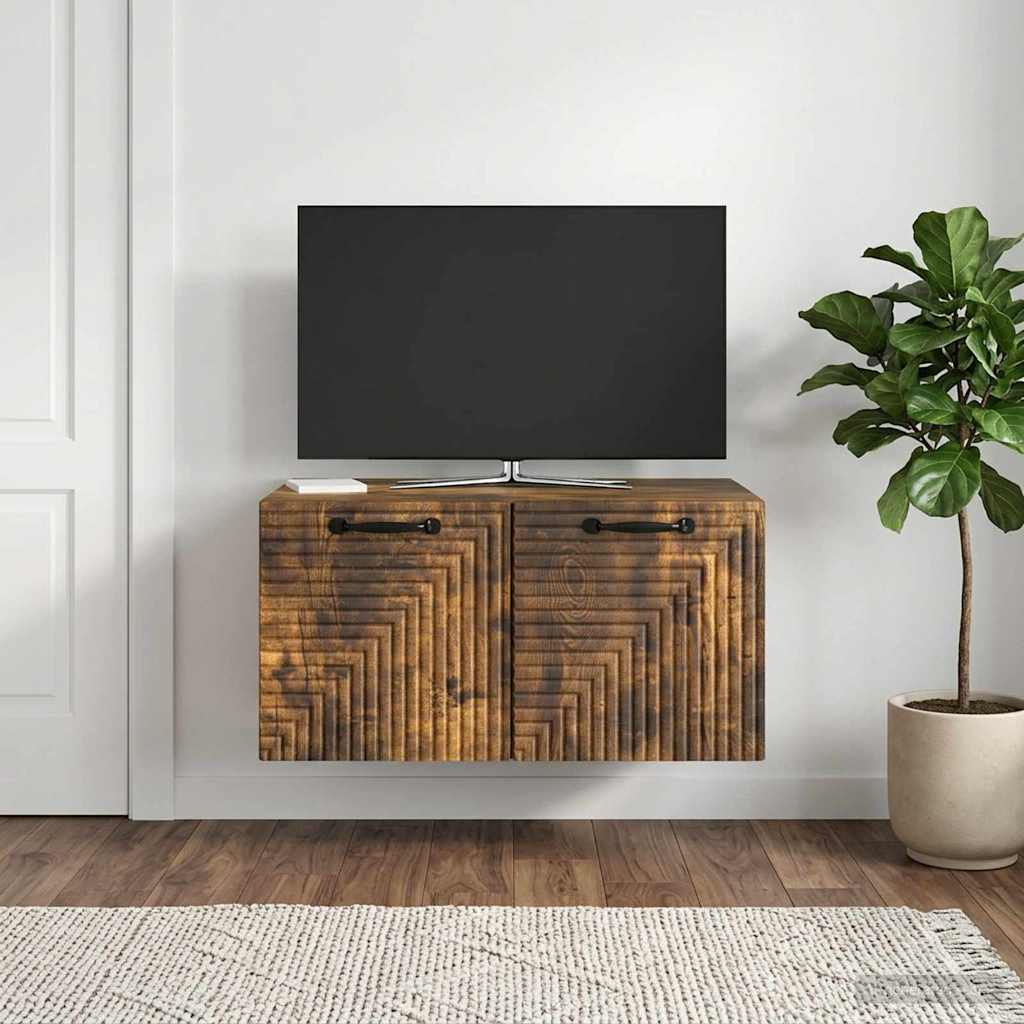 Væghængt TV-skab Røget eg 59,5 x 41 x 30 cm Konstrueret træ