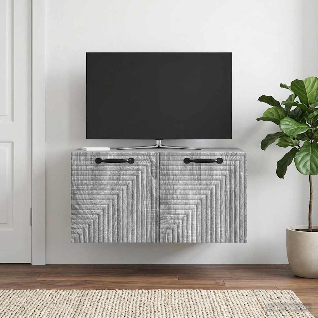 Væghængt TV-skab Vægmonteret Grå sonoma-eg 59,5 x 41 x 30 cm
