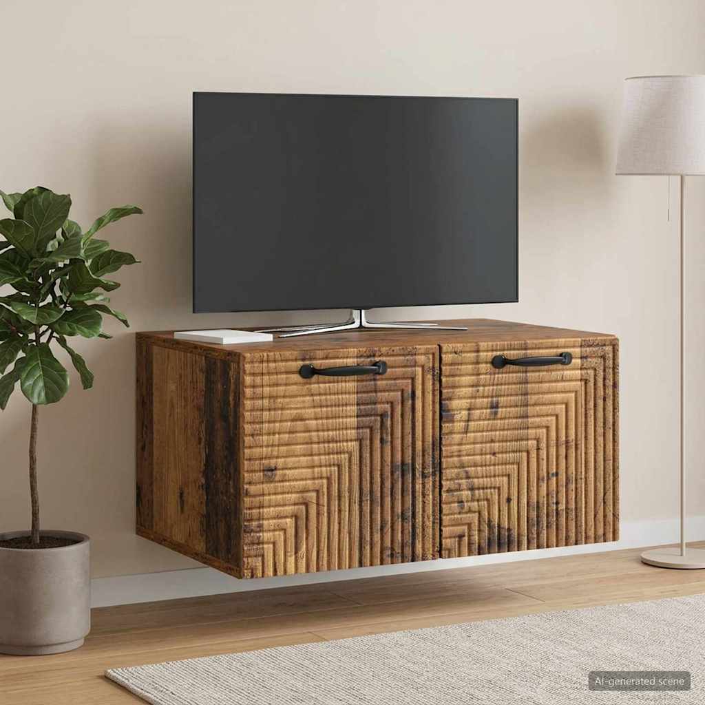 Væghængt TV-skab Gammelt træ 59,5 x 41 x 30 cm Konstrueret træ