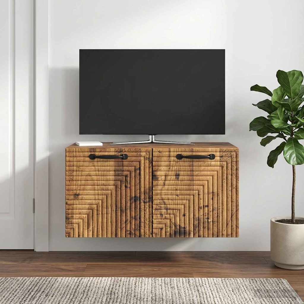 Væghængt TV-skab Gammelt træ 59,5 x 41 x 30 cm Konstrueret træ