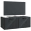 Væghængt TV-skab Sort 78,5 x 41 x 30 cm Konstrueret træ