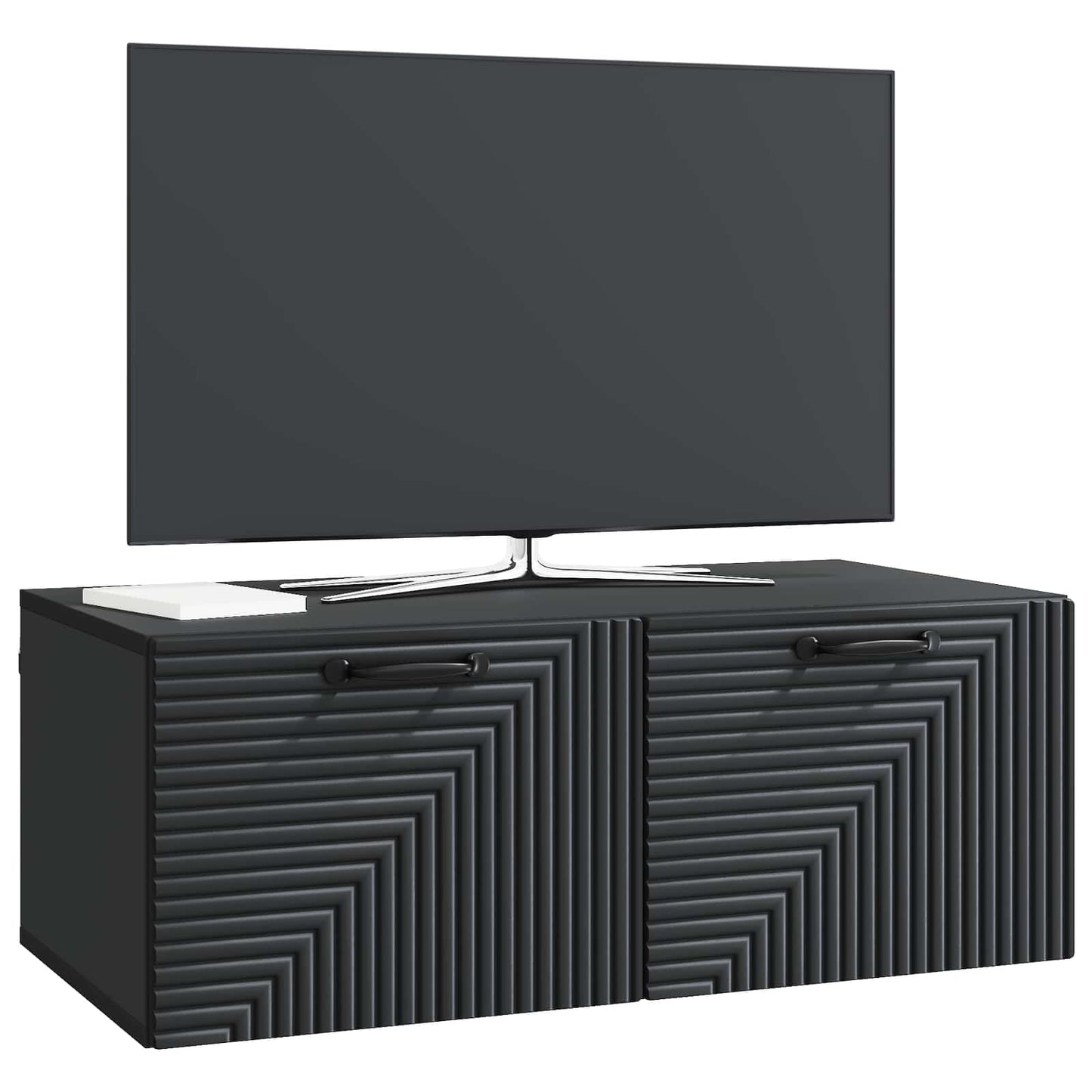 Væghængt TV-skab Sort 78,5 x 41 x 30 cm Konstrueret træ