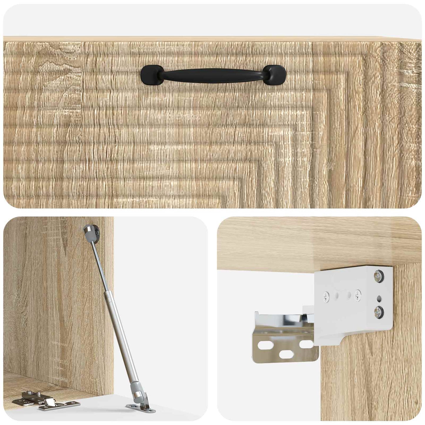 Væghængt TV-skab Sonoma-eg 78,5 x 41 x 30 cm Konstrueret træ