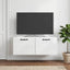 Væghængt TV-skab Vægmonteret Hvid højglans 78,5 x 41 x 30 cm